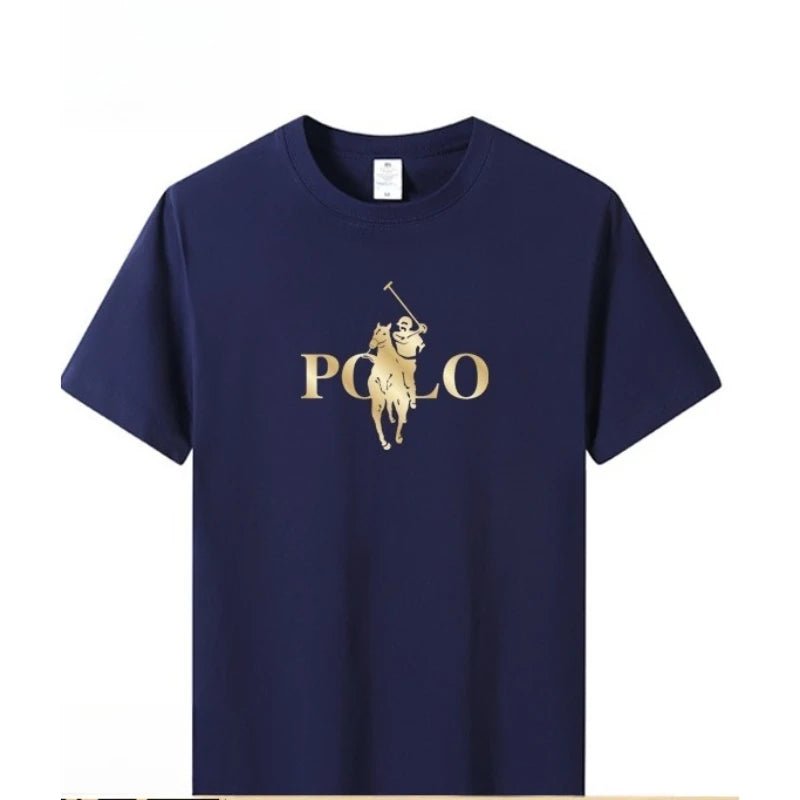 Summer Trendy Brand Men's Clothes Business Casual Short-sleeved T-shirt Slim Fit and Versatile Crew Neck Top Breathable T-shirt - Astra Wear astrawear.ca