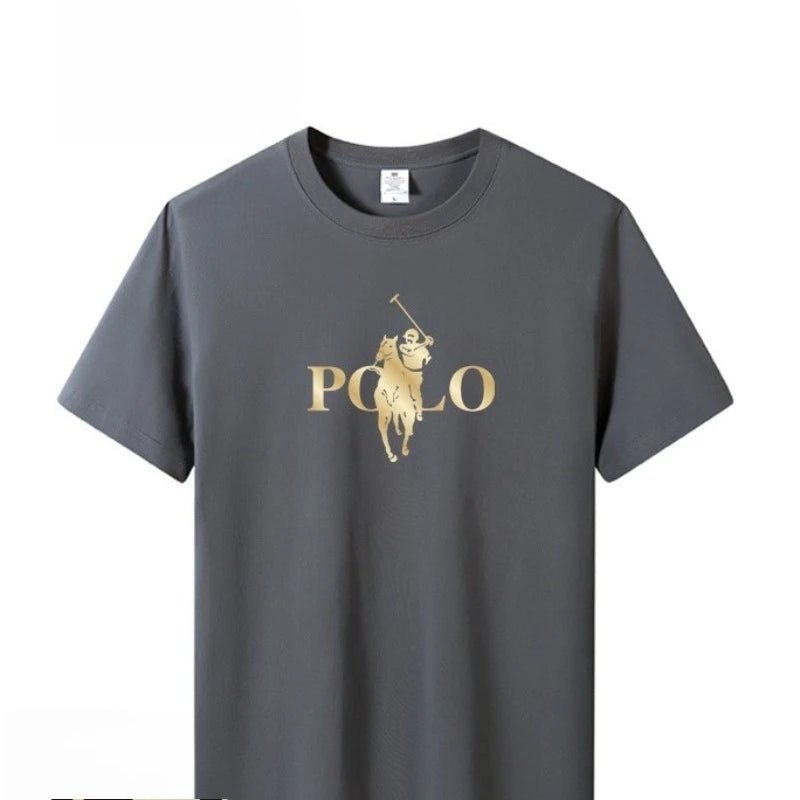 Summer Trendy Brand Men's Clothes Business Casual Short-sleeved T-shirt Slim Fit and Versatile Crew Neck Top Breathable T-shirt - Astra Wear astrawear.ca