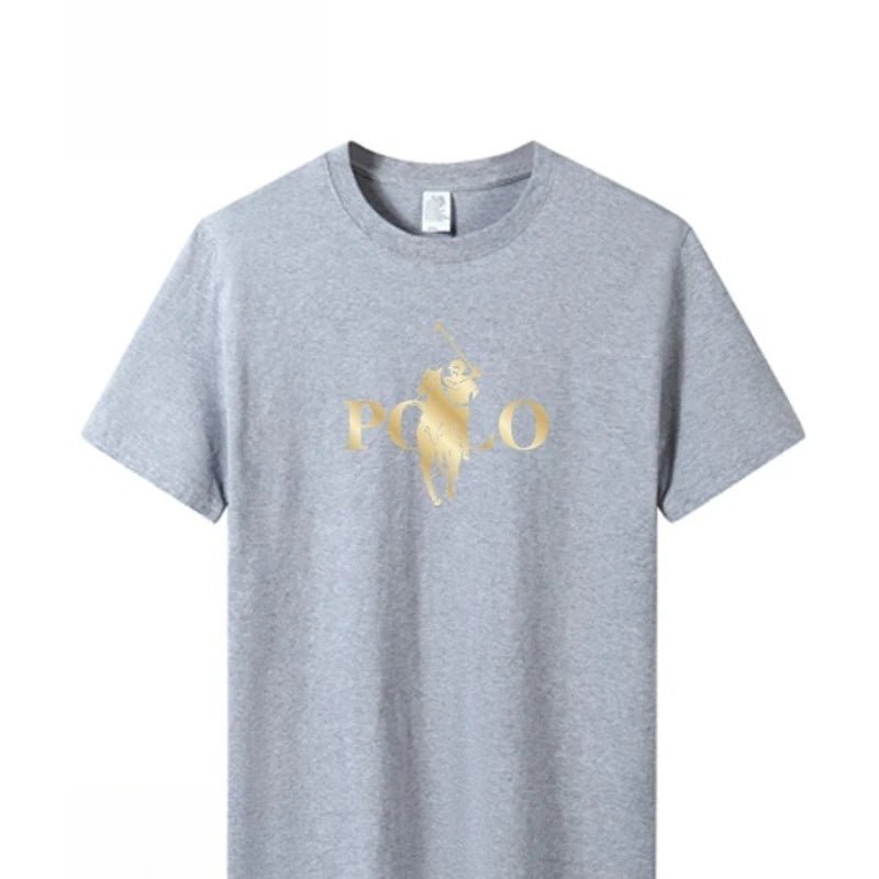 Summer Trendy Brand Men's Clothes Business Casual Short-sleeved T-shirt Slim Fit and Versatile Crew Neck Top Breathable T-shirt - Astra Wear astrawear.ca
