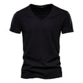 T-shirt homme en coton – Col V slim casual - Astra Wear astrawear.ca