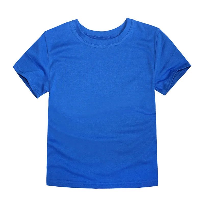 T Shirt Kids 100% Cotton Toddler Boy Tshirt Sport Fashion Teen Girl Tee 150 160cm Yellow Pink Summer Clothes Children's Clothing - Astra Wear astrawear.ca