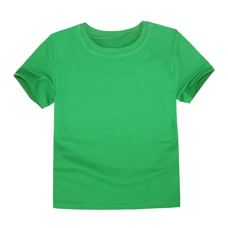 T Shirt Kids 100% Cotton Toddler Boy Tshirt Sport Fashion Teen Girl Tee 150 160cm Yellow Pink Summer Clothes Children's Clothing - Astra Wear astrawear.ca