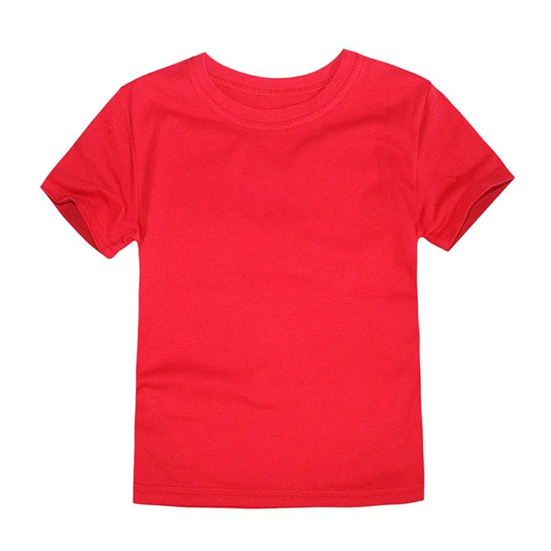 T Shirt Kids 100% Cotton Toddler Boy Tshirt Sport Fashion Teen Girl Tee 150 160cm Yellow Pink Summer Clothes Children's Clothing - Astra Wear astrawear.ca