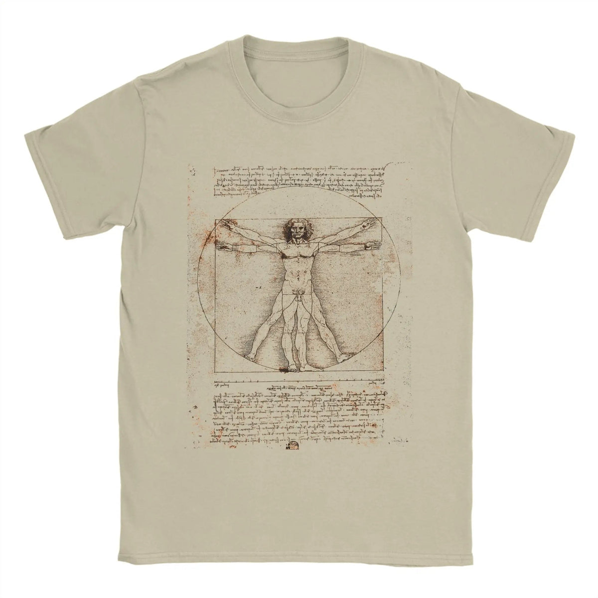 T-shirt Vitruve de Léonard de Vinci – Imprimé artistique en coton - Astra Wear astrawear.ca
