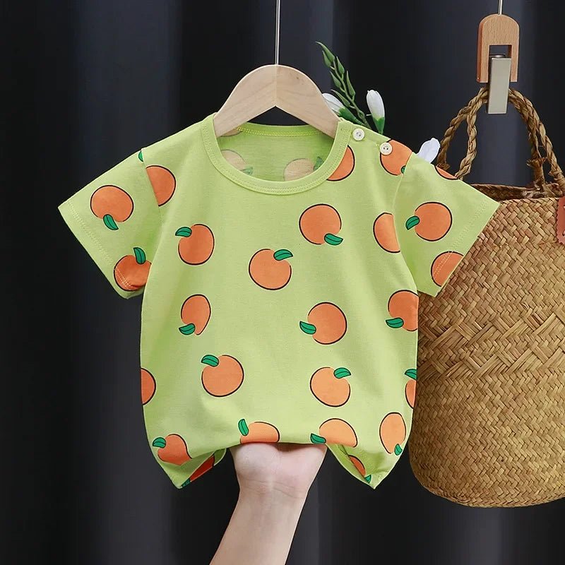 T-shirts Kids Toddler Children's Clothing Cartoon Print Cotton Tee Tops Boys and Girls Clothes Baby Summer - Astra Wear astrawear.ca