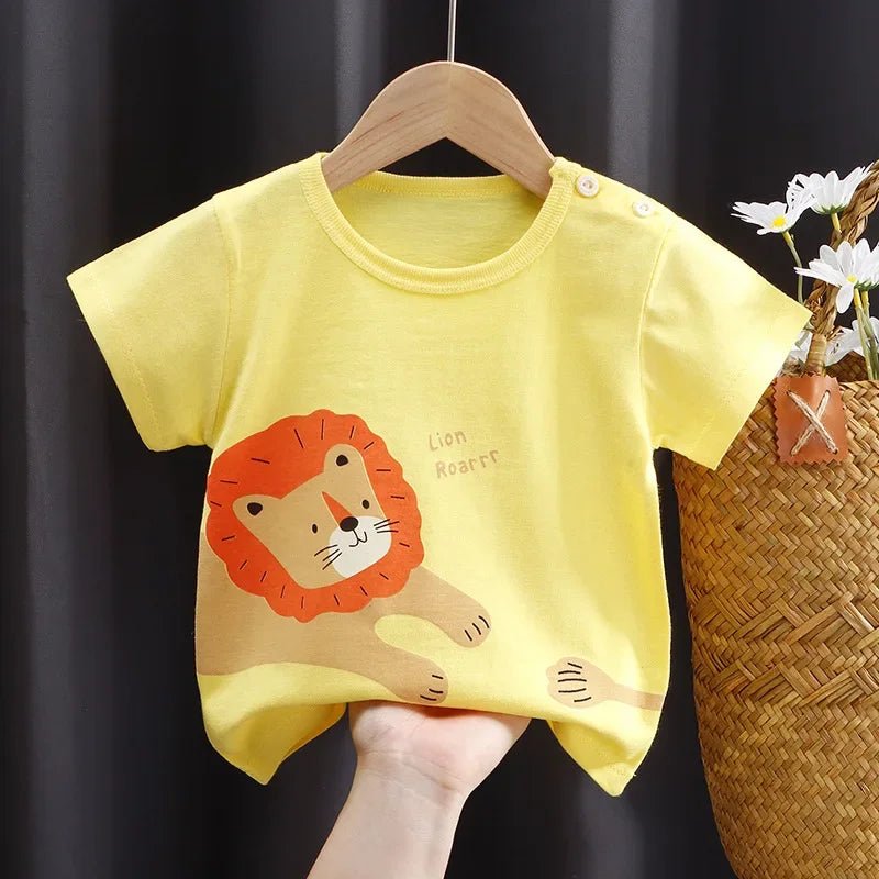 T-shirts Kids Toddler Children's Clothing Cartoon Print Cotton Tee Tops Boys and Girls Clothes Baby Summer - Astra Wear astrawear.ca