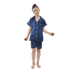 teenager loungewear children home clothing kids pajamas set girls silk satin pijama boys sleepwear baby nightgowns for 3-13Y - Astra Wear astrawear.ca