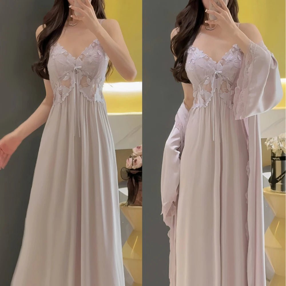 Tenue de nuit femme satinée – Nuisette ou ensemble robe - Astra Wear astrawear.ca