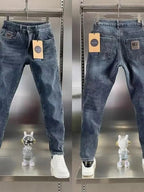 Thick Jeans Men's Slim Fit Spring Autumn Winter Casual Long Pants - Astra Wear astrawear.ca