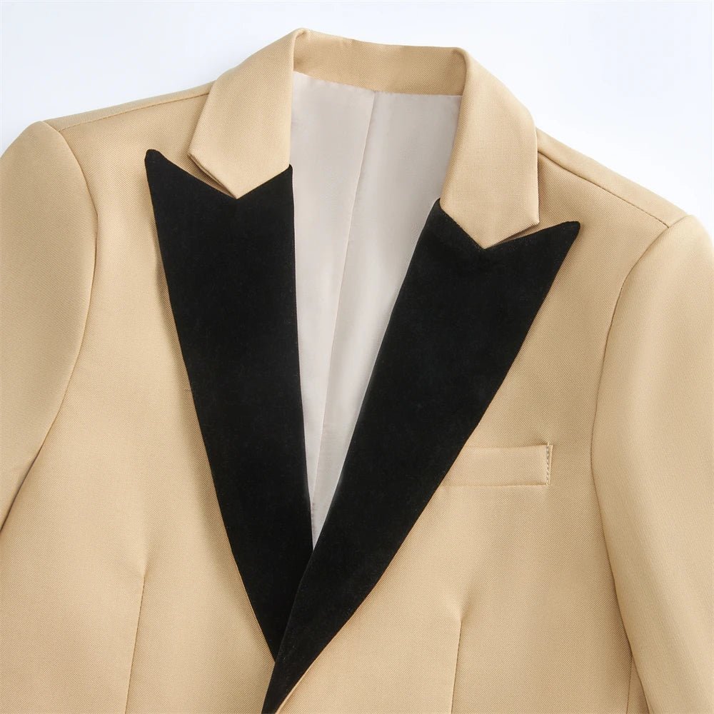 Velvet Collar Suit Set for Kids 3-14 Years, Three-Piece Wedding Suits for Boys, Toddler Suits Tuxedo Homecoming Teens Suits - Astra Wear astrawear.ca