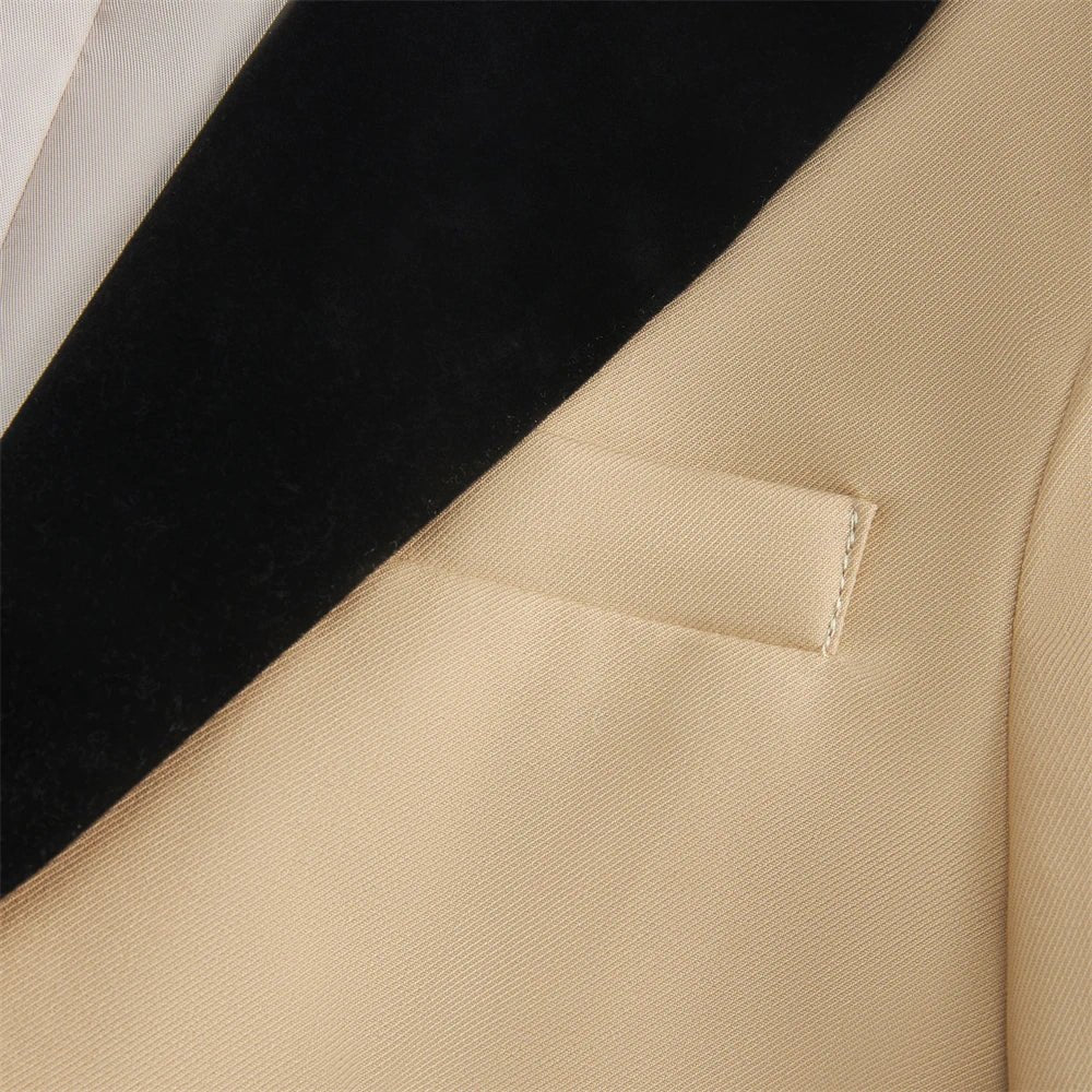 Velvet Collar Suit Set for Kids 3-14 Years, Three-Piece Wedding Suits for Boys, Toddler Suits Tuxedo Homecoming Teens Suits - Astra Wear astrawear.ca