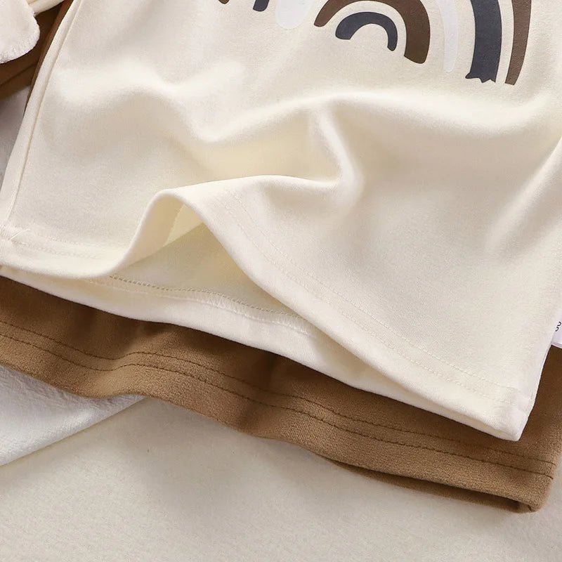 Velvet Lining Children Long Sleeved Base Shirt Boys Girls Kids Loose Top Autumn Winter Warn Clothes Baby O-neck Pullover Blouse - Astra Wear astrawear.ca