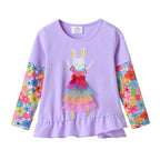 VIKITA Children Clothing Kids Rabbit Floral Print Long Sleeve Cotton Casual Tops Tees and Pants 2 Pcs Suit Kids Clothes Sets - Astra Wear astrawear.ca