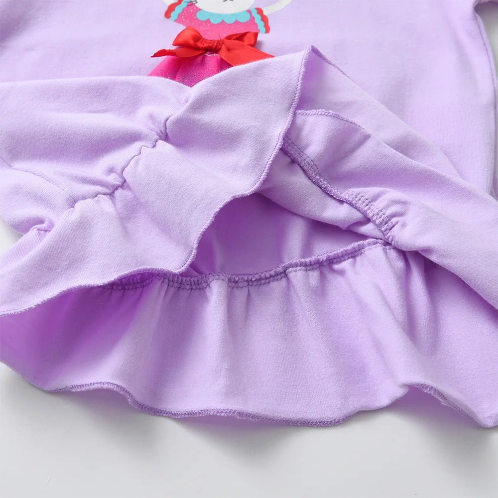 VIKITA Children Clothing Kids Rabbit Floral Print Long Sleeve Cotton Casual Tops Tees and Pants 2 Pcs Suit Kids Clothes Sets - Astra Wear astrawear.ca