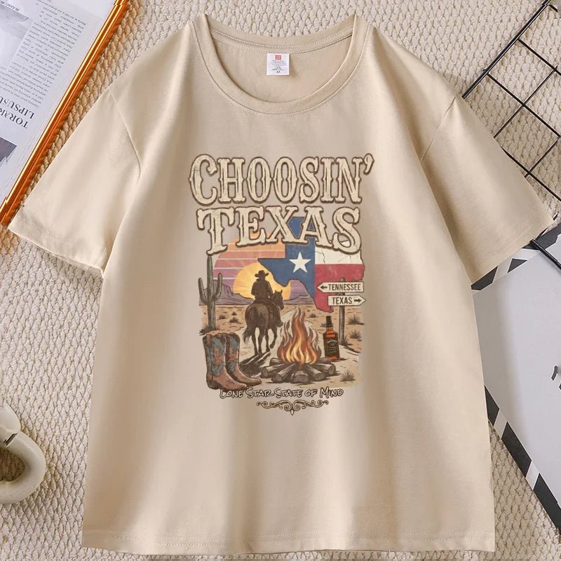 Vintage Country Music Merch T-shirt for Men Women Retro Western Cowboy T Shirt Soft Breathable Round Neck Tees Unisex Clothes - Astra Wear astrawear.ca