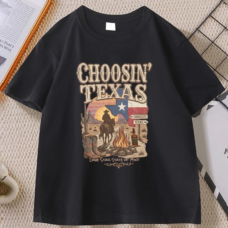 Vintage Country Music Merch T-shirt for Men Women Retro Western Cowboy T Shirt Soft Breathable Round Neck Tees Unisex Clothes - Astra Wear astrawear.ca