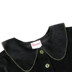 Winter clothes for baby and children baby girl winter 2pcs sets children's pants kids clothes girl black velour with green neck - Astra Wear astrawear.ca