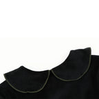 Winter clothes for baby and children baby girl winter 2pcs sets children's pants kids clothes girl black velour with green neck - Astra Wear astrawear.ca