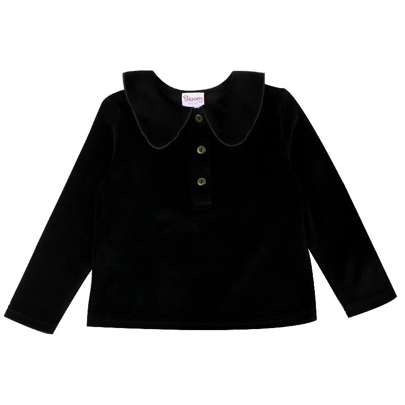 Winter clothes for baby and children baby girl winter 2pcs sets children's pants kids clothes girl black velour with green neck - Astra Wear astrawear.ca