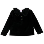 Winter clothes for baby and children baby girl winter 2pcs sets children's pants kids clothes girl black velour with green neck - Astra Wear astrawear.ca