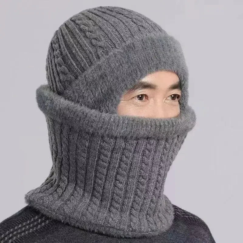 Winter Male Thermal Knit Balaclava Hat Wind‑Resistant Full Face Neck - Astra Wear astrawear.ca