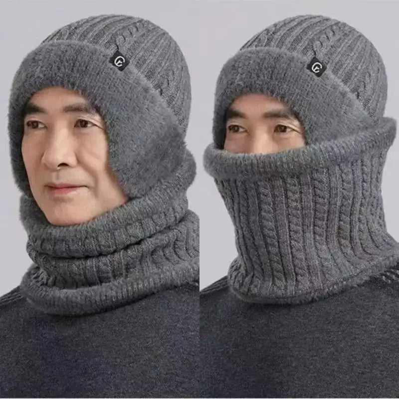 Winter Male Thermal Knit Balaclava Hat Wind‑Resistant Full Face Neck - Astra Wear astrawear.ca