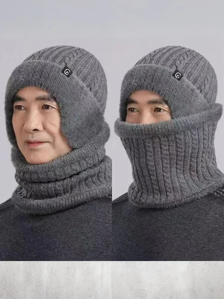Winter Male Thermal Knit Balaclava Hat Wind‑Resistant Full Face Neck - Astra Wear astrawear.ca
