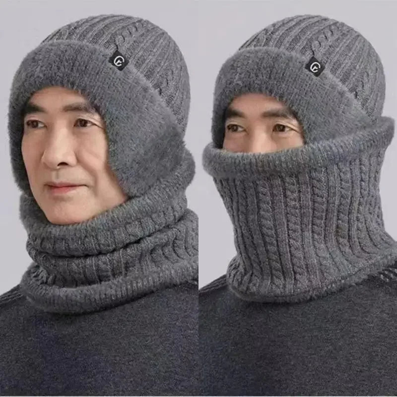Winter Male Thermal Knit Balaclava Hat Wind‑Resistant Full Face Neck - Astra Wear astrawear.ca