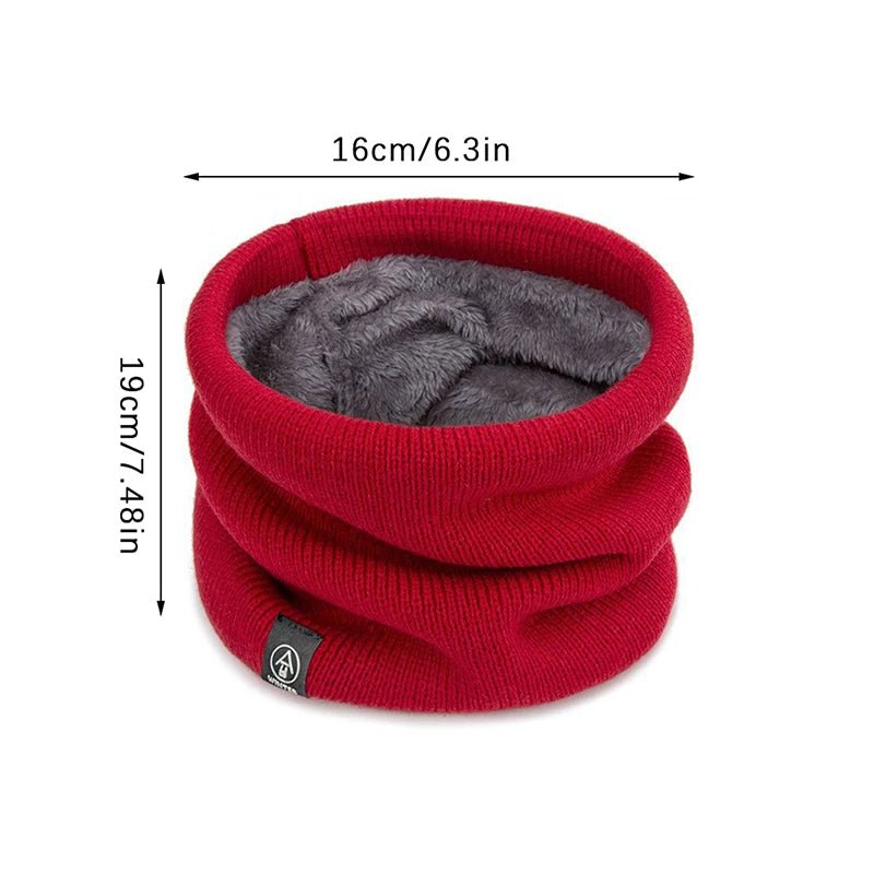 Winter Plush Muffler Woolen Knitting Neck Cover Fashion Solid Color - Astra Wear astrawear.ca