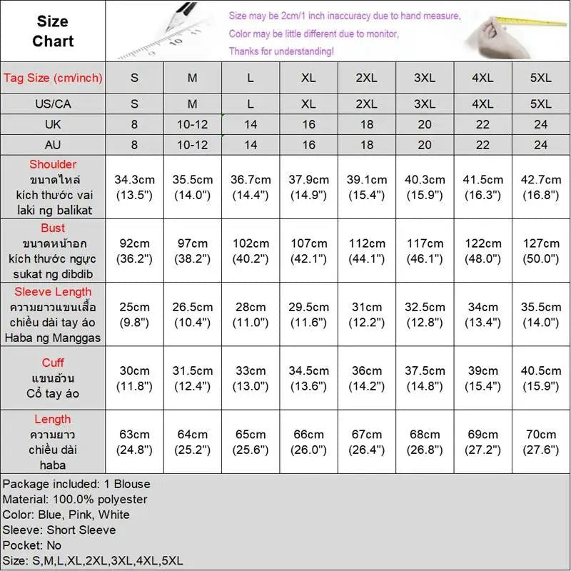 Women Elegant Shirts 2024 VONDA Fashion Summer Short Sleeve Tops Casual Solid Color Shirts Loose Lapel Neck Tunic Blusas Baggy - Astra Wear astrawear.ca