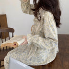 Women Plus Size Pajamas Garden Style Student Homewear Two-Piece Korean Version of the Bow Can Be Worn Outside Long-Sleeved women - Astra Wear astrawear.ca